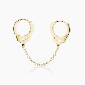 Maria Tash 14K Gold Handcuff Hoop Earring with Medium Chain